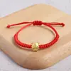 Nuevo Pulsera de Cuerda Roja Tejida a Mano Dragón Año Zodiacal Año de Nacimiento Cinco Bendiciones Dragón Pulsera de la Suerte para Pareja Regalo