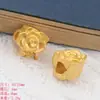 Acessórios para pulseira diy estilo chinês lótus caractere fu Coisa boa amendoim areia dourada pulseira cocar acessórios feitos à mão com contas lote