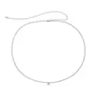 Temperamento Moda Borla de Perlas de Imitación Cadena Doble para la Cintura Cadena Cruzada Simple Cadena para el Cuerpo Joyería Transfronteriza para Mujer Europea y Americana