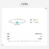 Modian Estilo Japonés y Coreano Plata de Ley S925 Imitación Turmalina Paraíba Pulsera para Mujer Moda Versátil Ins Pulsera de Cristal