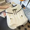 Suéter Súper Elegante y Hermoso con Cuello de Muñeca para Mujer, Nuevo Estilo Primavera Temprana 2026, Ropa de Punto Tallas Grandes para Mujeres Curvilíneas, Top Suave y Acogedor