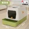 Caixa de Areia para Gatos Totalmente Fechada, Estilo Gaveta Extra Grande de Aço Inoxidável Removível Anti-Odor Banheiro para Gatos, Anti-Salpicos Suprimentos para Animais
