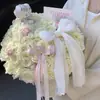 Día de San Valentín Chino Nuevo Cubo Abrazable de Tacto Suave Esmerilado Cubo Vacío Cubo Redondo Arreglo Floral DIY Caja de Regalo Material Floral
