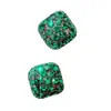 Pendientes Geométricos de Circonita Verde para Mujer, Nuevo Estilo Caliente 2026, Pendientes de Temperamento Retro de Lujo Ligero, Pendientes de Nicho de Gama Alta