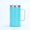 Caneca de spray de plástico transfronteiriça Amazon 24oz caneca de aço inoxidável caneca de vácuo de grande capacidade com alça de café de escritório