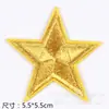 Estoque de fábrica E-Commerce Novos adesivos de tecido bordados para roupas acessórios lantejoulas pó dourado bordados estrelas patch de boutique