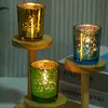 Copo de Vela Perfumada Galvanizado em Estoque, Suporte de Vela Estrelado de Vidro Dourado, Presente de Aniversário, Ornamento de Fragrância para Decoração de Casa