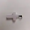 Pingente de Cruz de Pedra Natural, Joias de Cristal Multicoloridas, Acessórios para Miçangas Artesanais DIY, Acessórios de Colar Modernos e Versáteis
