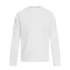 Camiseta de Manga Larga de Color Sólido Estilo Retro Americano 11Kn para Hombres y Mujeres, Algodón Puro, Estilo Básico, Cuello Redondo Moderno, Top Casual Holgado