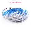 Tira de luz COB USB 5V LED RGB colorida de bajo voltaje con autoadhesivo para escritorio de computadora TV fondo tira de luz fcob