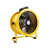 Ventilador axial de mano recargable, alimentado por batería de litio, con iluminación LED, equipo portátil de suministro de aire industrial, ventilación y extracción