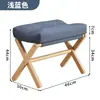 Reposapiés, Reposapiés de Madera Maciza, Taburete para Cambiar Zapatos en la Puerta del Hogar, Taburete Bajo Moderno y Sencillo para Sofá de Sala de Estar, Taburete Plegable con Cubierta Suave