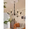 Vela Retrô Americana Lustre para Sala de Estar Lâmpada Principal para Hall Restaurante Francês Villa Hotel Quarto Estudo Lâmpadas de Vela