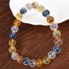 Pulsera de Ágata Calcedonia Corazón de Azúcar Color Piedra Original Pulsera de Cristal Joyería de Moda de un Solo Círculo para Mujer Regalo de Vacaciones Pulsera