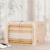 Caixa de Armazenamento com Tampa Transparente Roupas Colchas Doméstico Tecido Organização Armazenamento Pano Oxford Cem Cestas Caixa de Armazenamento de Roupas