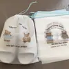 Bolsa de Armazenamento com Estampa de Urso Sacola Espessa de Não Tecido com Cordão Doméstica à Prova de Poeira Embalagem Separada Bolsa para Sapatos Bolsa de Sapato de Viagem