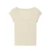 Comércio Exterior Atacado Transfronteiriço 2026 Nova Moda Feminina Estilo Europeu e Americano Simples Cor Sólida Gola U Manga Curta Camiseta Top