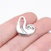 18x16mm 1.6g Plata Antigua DIY Aleación Accesorios Material Colgante Perezoso