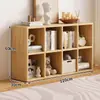 Estantería de madera maciza, estante de almacenamiento de pie, librero, armario de almacenamiento, combinación integrada montada en la pared, armario de rejilla para jardín de infantes, armario de almacenamiento