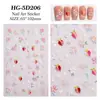 Pegatinas de Arte para Uñas Florales de Primavera Transfronterizas, Pegatinas de Uñas 3D Exquisitas Pintura al Óleo Flores Silvestres 5D en Relieve, Modelo Hg