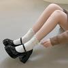 Estilo Coreano Celebridad de Internet Versátiles Tacones Altos Súper Populares Elegantes Zapatos Pequeños de Cuero de Tacón Alto Brisa Nocturna Zapatos Suaves Nuevo Estilo Verano y Otoño 2025