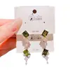 Pendientes de Botón Florales Geométricos Microincrustados de Moda 2026 para Mujer, Estilo Minimalista Fresco, Pendientes de Diseño Único