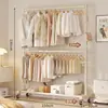 Arara de Roupas de Camada Dupla, Cabideiro, Cabides, Arara de Roupas Simples para Quarto de Casa, Economizador de Espaço, Varal de Roupas