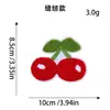 Parche Bordado de Toalla de Fruta de Dibujos Animados Parche Bordado de Cereza Fresa Estilo Lindo Decoración de Ropa Parche para Coser