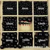 4-18mm Color Natural No se Desvanece Vidrio Negro Cuentas Sueltas Accesorios para Manualidades con Cuentas Hechas a Mano Pulsera de Cuentas Redondas Negras Materiales Venta al por Mayor