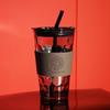 [direitos autorais] copo de vidro suporte para copo de transição verão alto valor de cor copo de café portátil copo de leite atacado