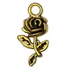 20 Estilos Mixtos de Girasoles Dorados Vintage, Flores de Loto, Rosas, Aretes DIY, Pulseras, Accesorios para Joyería, Colgantes Retro