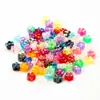 Al por mayor Lindos Color AB Flor Pequeña Resina Cuentas Sueltas DIY Accesorios para Joyería Hecha a Mano Pendientes Collar Material para Enhebrar