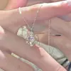 Colar Céu Estrelado de Pérolas Estilo Coreano para Mulheres, Corrente de Pescoço de Alta Qualidade com Acessórios de Pedra Olho de Gato, Corrente Clavícula de Luxo Leve Nicho, Corrente para Suéter