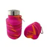 Garrafa de Água Esportiva Telescópica de Silicone para Exterior Transfronteiriça 500ml Garrafa Criativa para Viagem ao Ar Livre Copo Dobrável Portátil