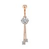 Wish Aliexpress Amazon Aço Inoxidável Corrente de Borla Anel de Umbigo Piercing Joias Atacado Online Em Estoque