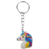 Colgante de Unicornio Lindo Dibujo Animado Caballo Pequeño Llavero de Bolsa Adorno Colgante PVC Goma Blanda Decoración de Llavero Colgante Pequeño