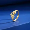 Anillo de Plata de Ley S925 con Montura Ovalada en Forma de Huevo 5*7mm Artesanía Pesada Sin Piedra Anillo Abierto No Descolorable para Mujer