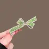 Nuevo Clip Lateral de Lazo de Cristal de Lujo Ligero de Gama Alta Pinza para el Cabello de Atmósfera de Gama Alta Accesorios para el Cabello de la Frente para Mujer Lote de Primavera y Verano