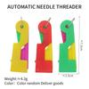 Gourd Needle Threader Colorido Plástico Threader Household Fast Needle Thread Guia Cross Stitch Acessórios Artefato de linha de agulha