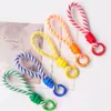 Lanyard Corto Tejido Mini de 8 cm Colgante de Llavero de Peluche Colgante Llavero Correa de Teléfono Tejida a Mano con Bloqueo de Color