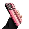 Rayas Contrastantes de Lunares Coloridos Adecuado para Funda de Teléfono Móvil Apple 17Promaxs Iphone15Pro Funda Simple con Textura de Cuero