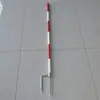Poste de cerca inserível poste de rede de cerca poste plugue de alimentação poste tipo arpão poste de barreira poste de cerca listrado em vermelho e branco
