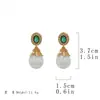 Qingdao Vintage Novo Estilo Palácio Brincos Elegantes Simples Tendência Artístico Retrô Leve Luxo Nicho Sensação de Alto Padrão