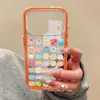 Adequado para capa de celular Apple 17, proteção total da borda, design de desenho animado, iPhone 16, sensação de alta qualidade, estilo de nicho para mulheres, 14pl, padrão colorido de frutas em tela cheia