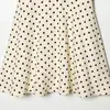 Ropa de mujer transfronteriza 2026 Moda europea y americana ajustada Vestido francés de lunares espina de pescado manga abullonada cuello alto para mujer A49043