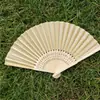 Ventilador de seda de cor sólida para casamento mais vendido no AliExpress, lado único em tecido de seda, ventilador feminino, para casamento estrangeiro com convite de mão