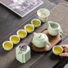 Juego de té Ru Kiln, conjunto completo de tetera de cerámica de porcelana Ru, venta al por mayor, taza de té, cuenco, regalos de alta gama para actividades comerciales