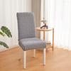 Funda de Silla de Seersucker a Cuadros Grandes, Funda de Silla Elástica Simple Moderna para Uso en el Hogar