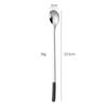 Cuchara de Acero Inoxidable 304 Estilo Coreano Mango Largo Cuchara para Hielo Cuchara para Mezclar Bar Alto Valor de Color Cuchara Larga para Mezclar Miel