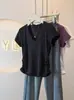 Camiseta Feminina Plus Size Estilo Coreano Gola V Manga Curta, Nova Tendência Verão 2026, Blusa Feminina Fashion para Mulheres um Pouco Cheinhas